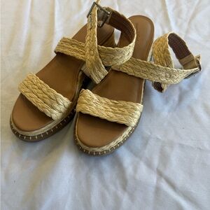 Universal Threads Braided Espadrille Ankle-Strap Sandals in Natural